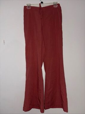 Mauve Wide-Leg Drawstring Pants